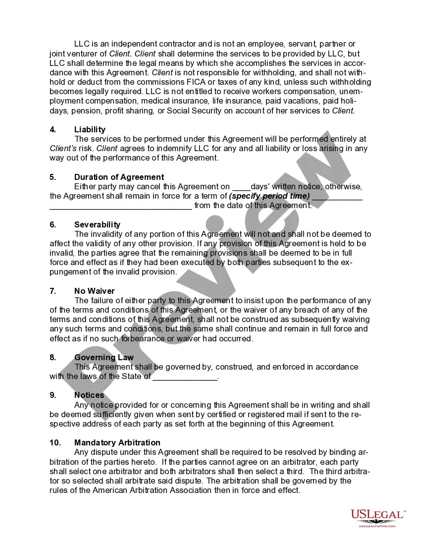 Preview Agreement with Limited Liability Company which Supplies Activity Directors and Companions for Seniors