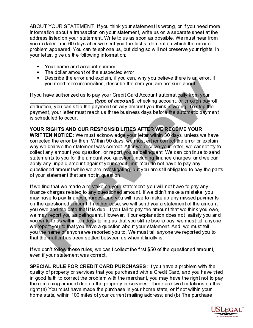 Get Credit Card Agreement and Disclosure Statement Preview Credit Card Agreement and Disclosure Statement