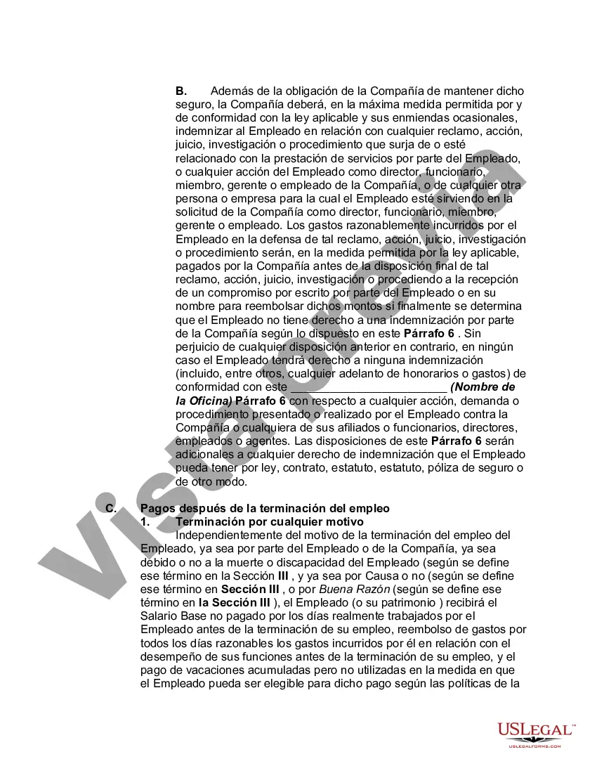 Preview Acuerdo de Empleo a Voluntad con Ejecutivo