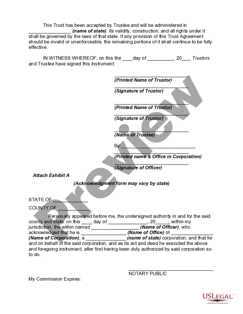 Get Revocable Trust Agreement with Husband and Wife as Trustors and Income to Preview Revocable Trust Agreement with Husband and Wife as Trustors and Income to