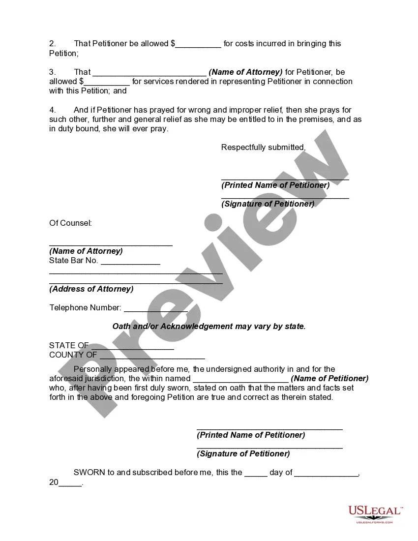 Get Petition for Termination of Guardianship due to Emancipation of Minor Preview Petition for Termination of Guardianship due to Emancipation of Minor