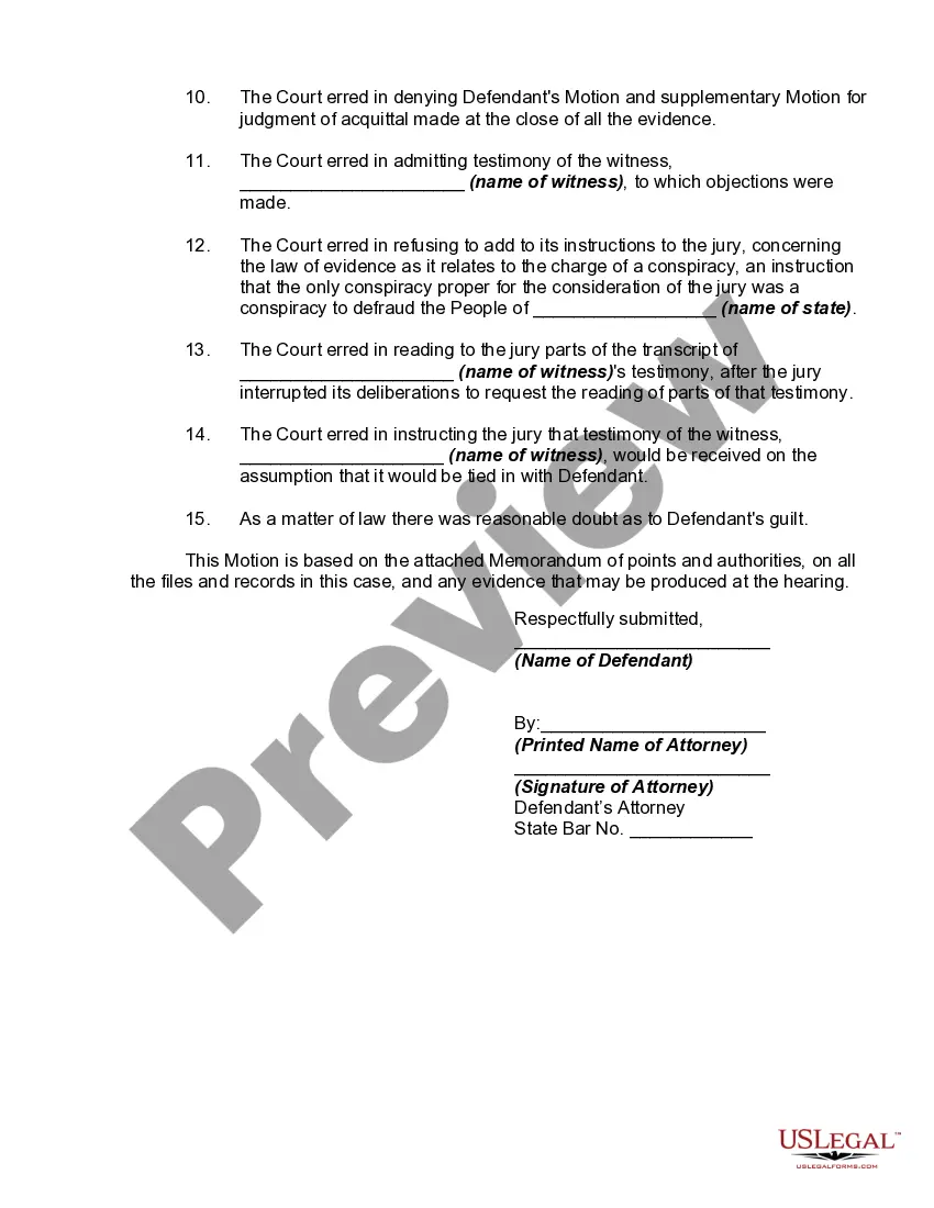 Get Motion For Judgment of Acquittal of All Charges Preview Motion For Judgment of Acquittal of All Charges