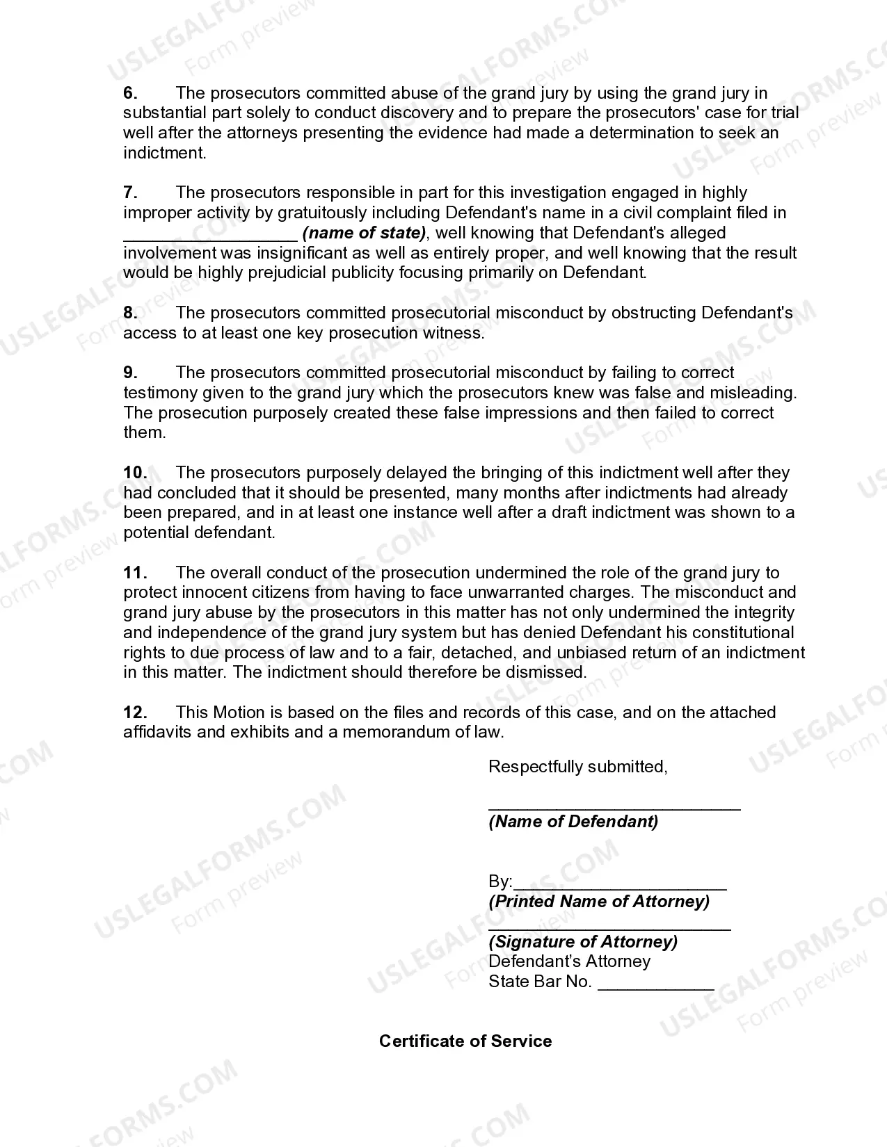 Preview Motion to Dismiss, Quash, or Set Aside due to Abuse of Grand Jury and Prosecutorial Misconduct