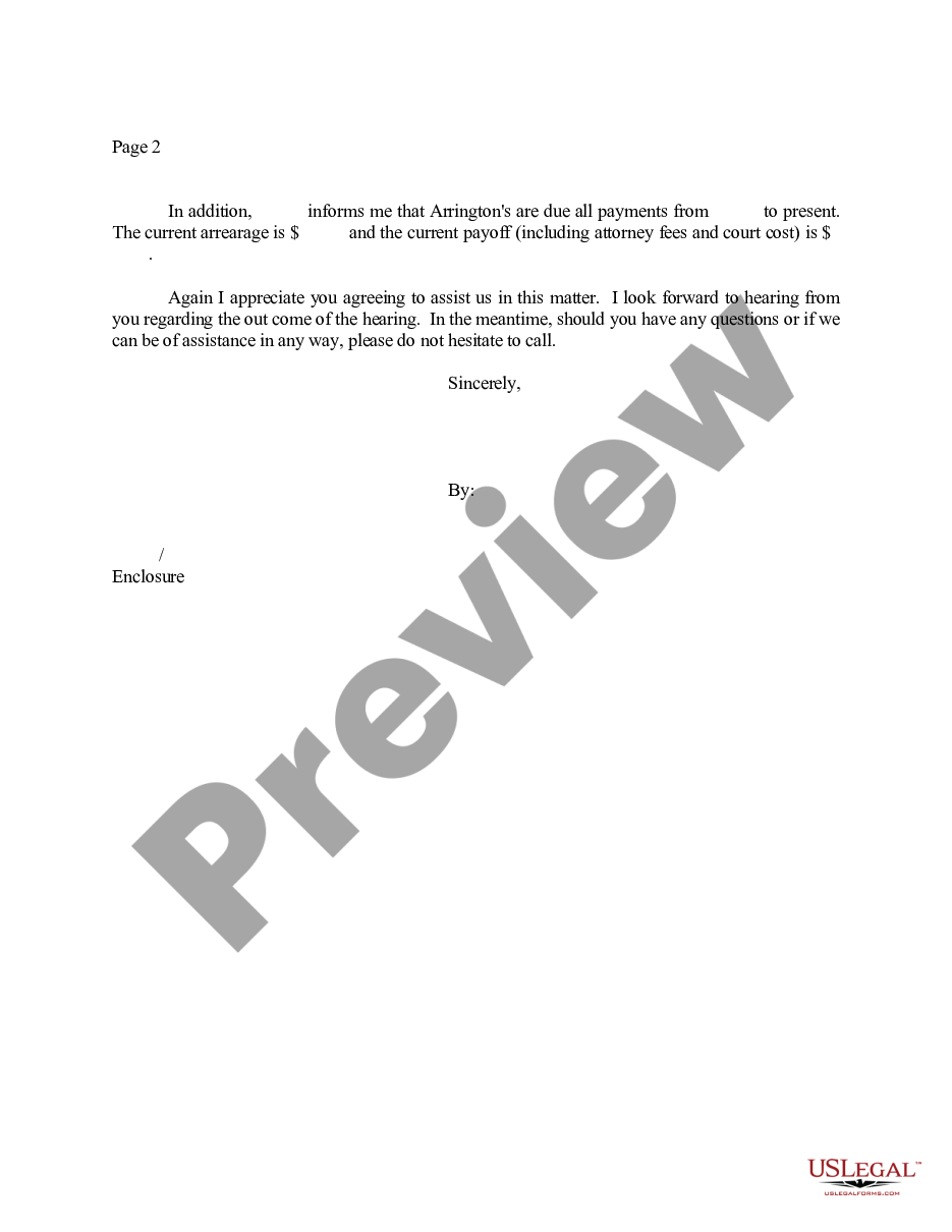 page 1 Sample Letter for Instructions to Appointed - Local Counsel - UCC-1 preview