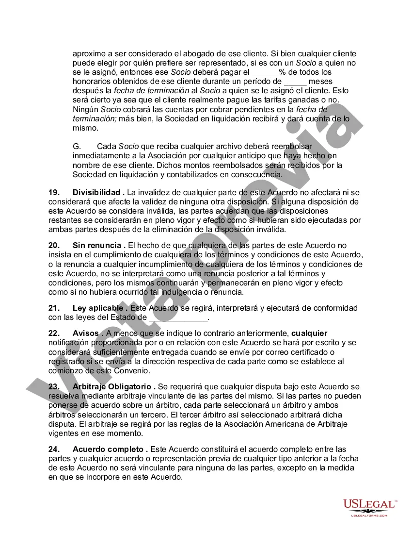 Preview Contrato de Sociedad de Derecho con Disposiciones por Muerte, Retiro, Retiro o Expulsión de un Socio