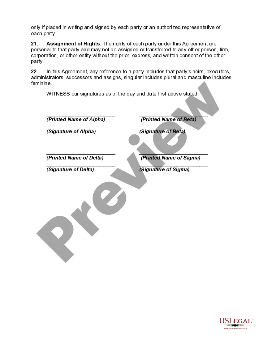 Preview Agreement Merging Two Law Firms