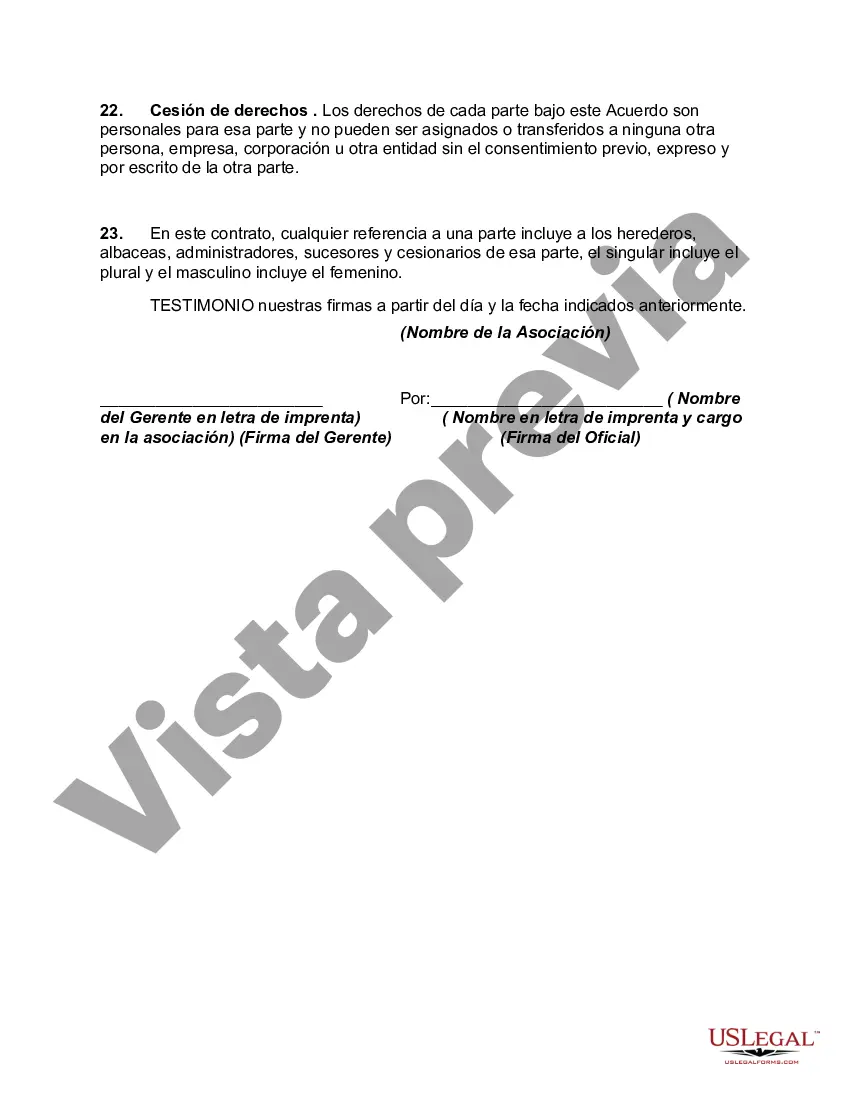 Preview Acuerdo con Gerente para Planificar Eventos para Exposiciones y Eventos Similares