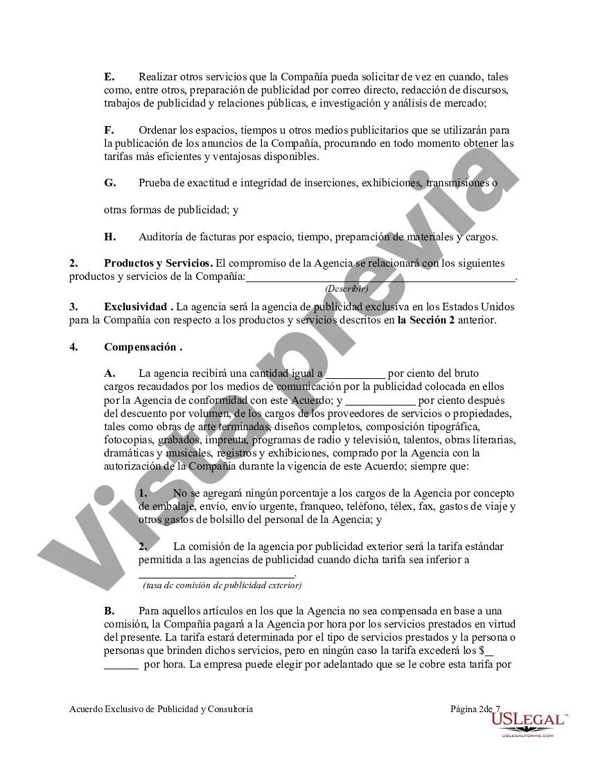 Preview Acuerdo de Publicidad y Consultoría Exclusiva