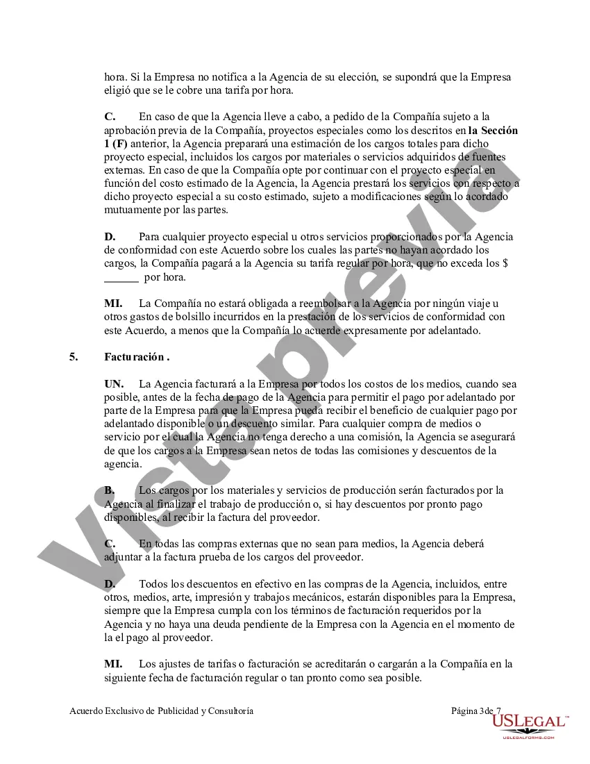 Preview Acuerdo de Publicidad y Consultoría Exclusiva