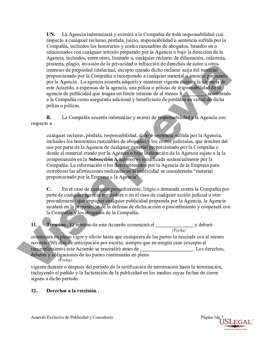 Preview Acuerdo de Publicidad y Consultoría Exclusiva