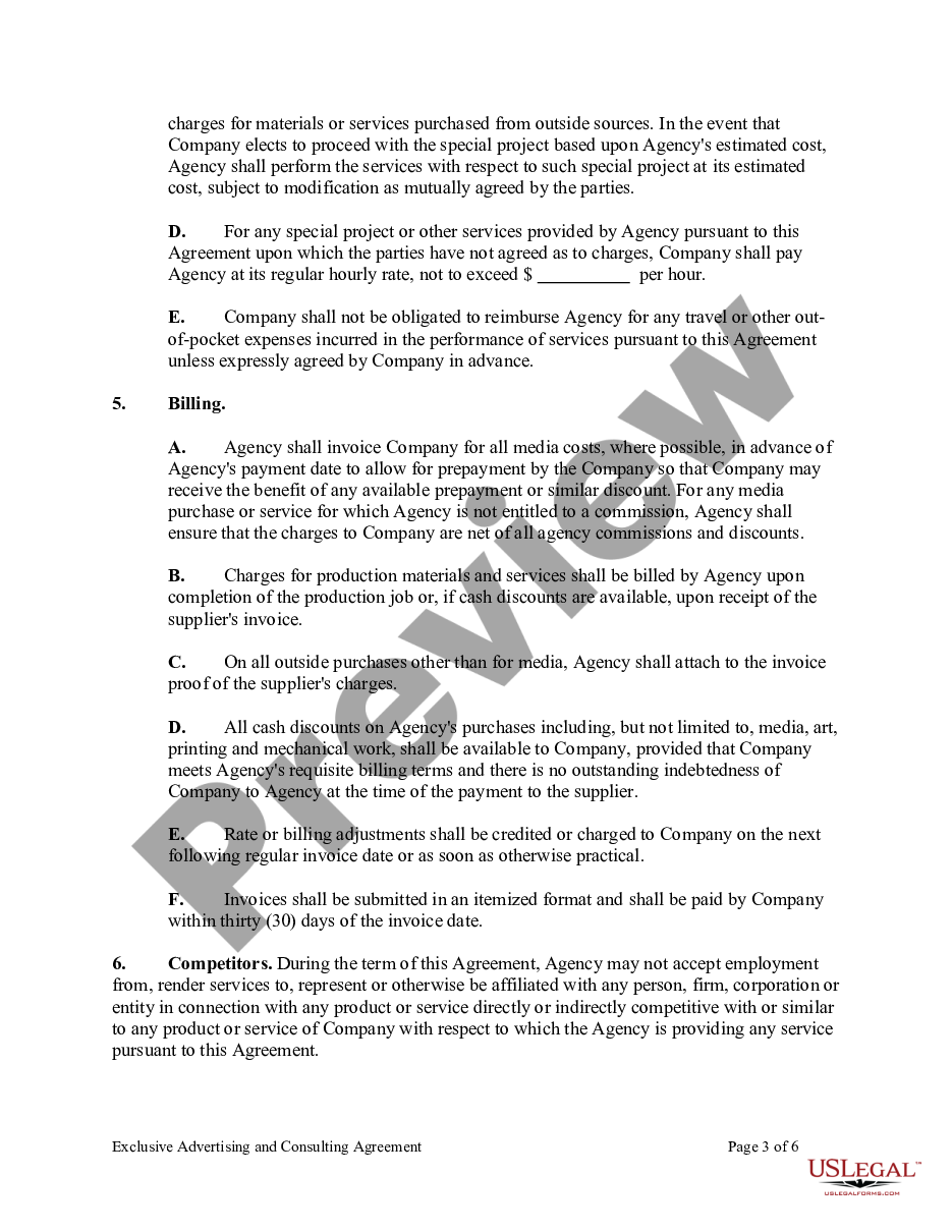 page 2 Exclusive Advertising and Consulting Agreement preview