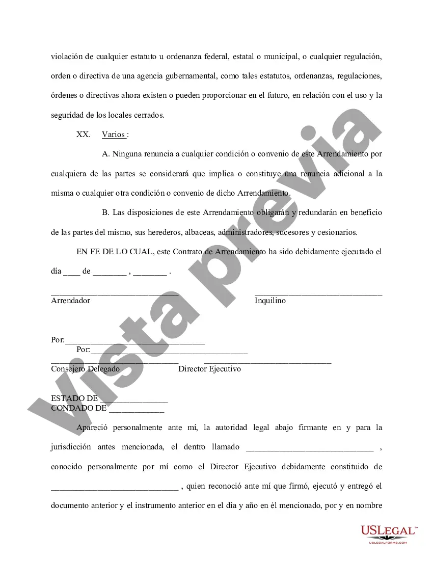 Preview Acuerdo de Arrendamiento Centro Médico