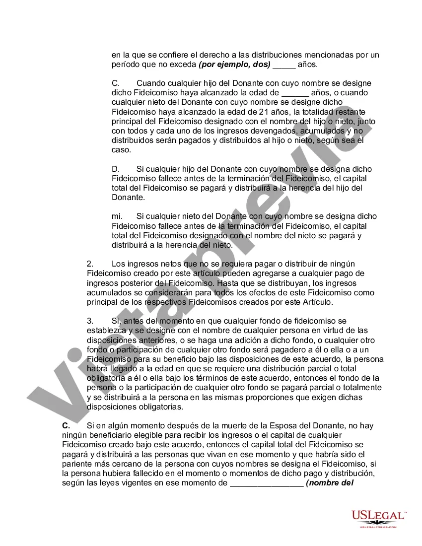 Get Inter Vivos QTIP Fideicomiso con el director para los hijos del donante sobre la muerte del cónyuge Preview Inter Vivos QTIP Fideicomiso con el director para los hijos del donante sobre la muerte del cónyuge