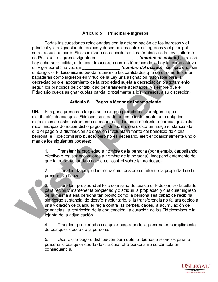 Get Inter Vivos QTIP Fideicomiso con el director para los hijos del donante sobre la muerte del cónyuge Preview Inter Vivos QTIP Fideicomiso con el director para los hijos del donante sobre la muerte del cónyuge