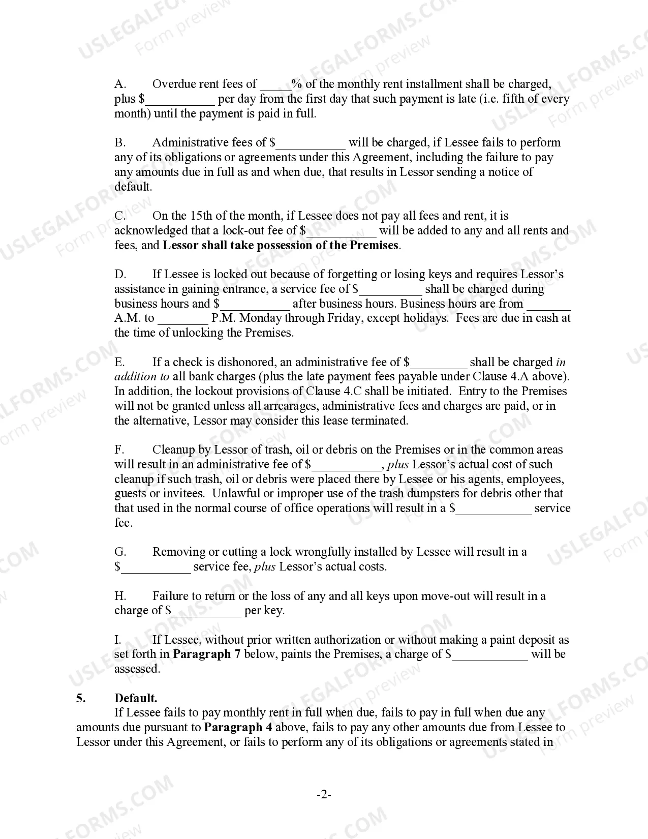 Preview Month to Month Commercial Rental Agreement