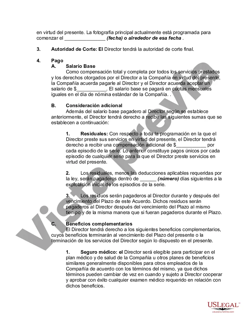 Preview Acuerdo para dirigir una serie de televisión