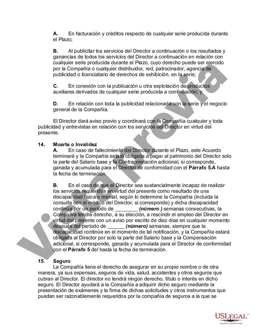 Preview Acuerdo para dirigir una serie de televisión