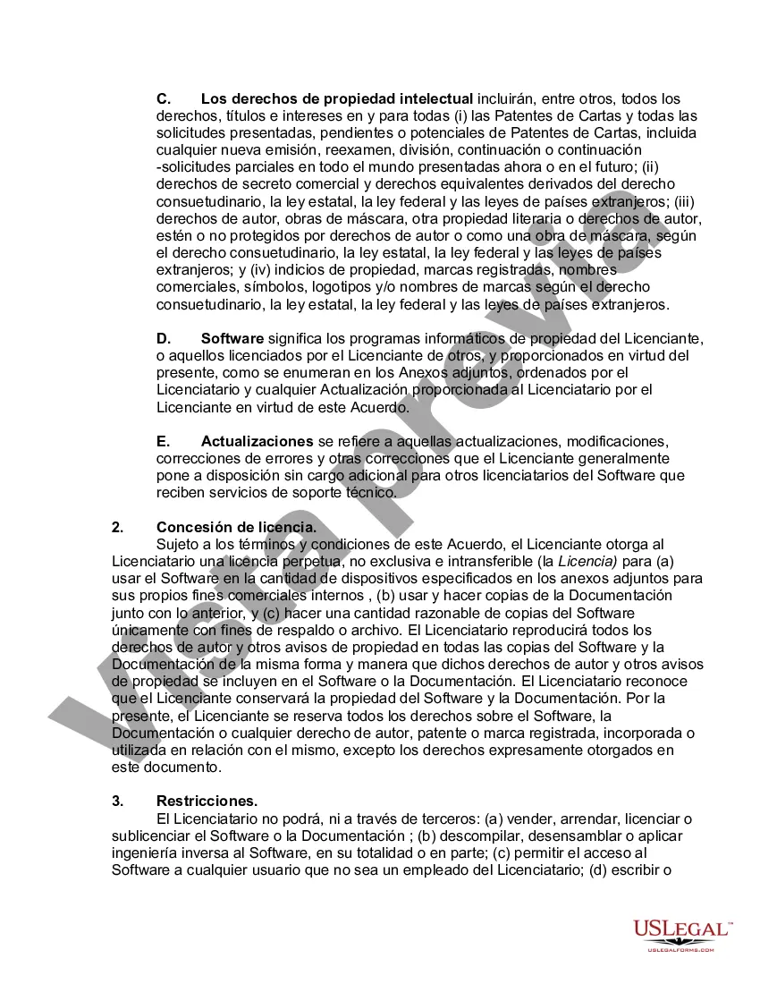 Preview Acuerdo de soporte y licencia de software