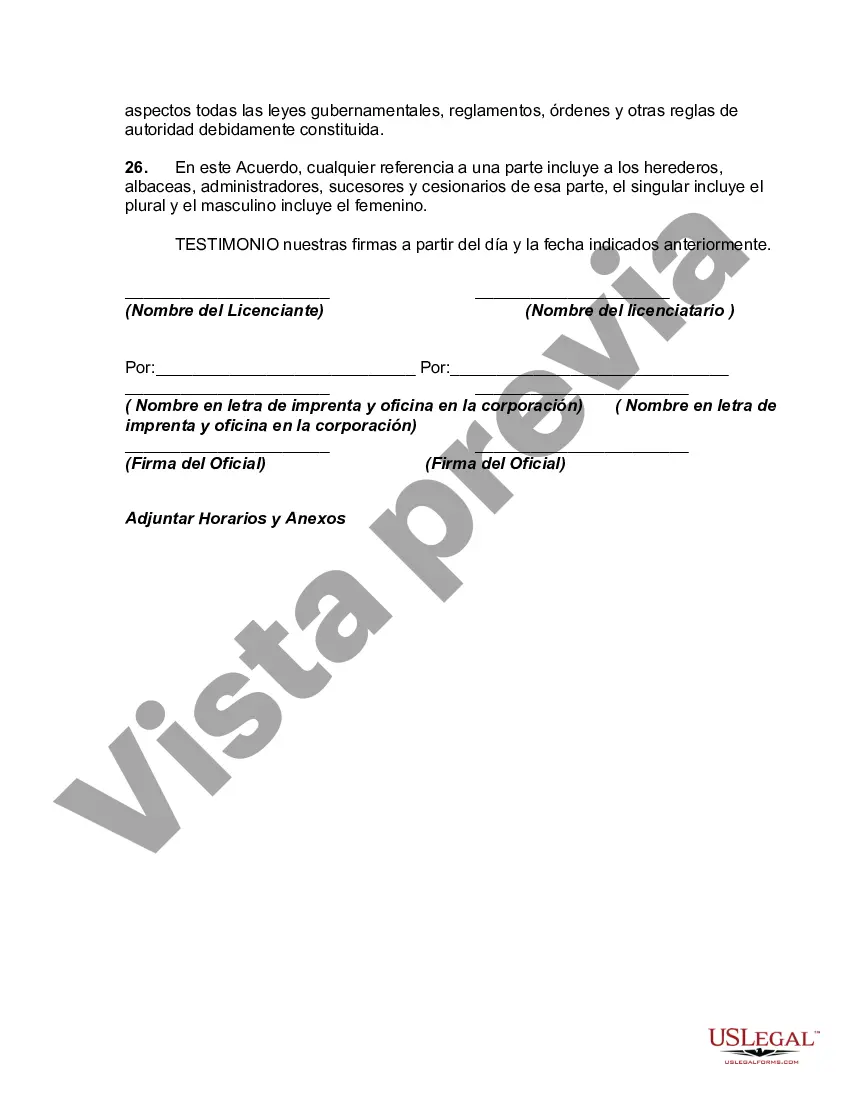 Preview Acuerdo de soporte y licencia de software