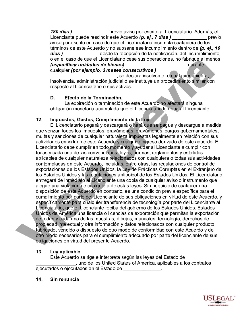 Preview Acuerdo de licencia internacional