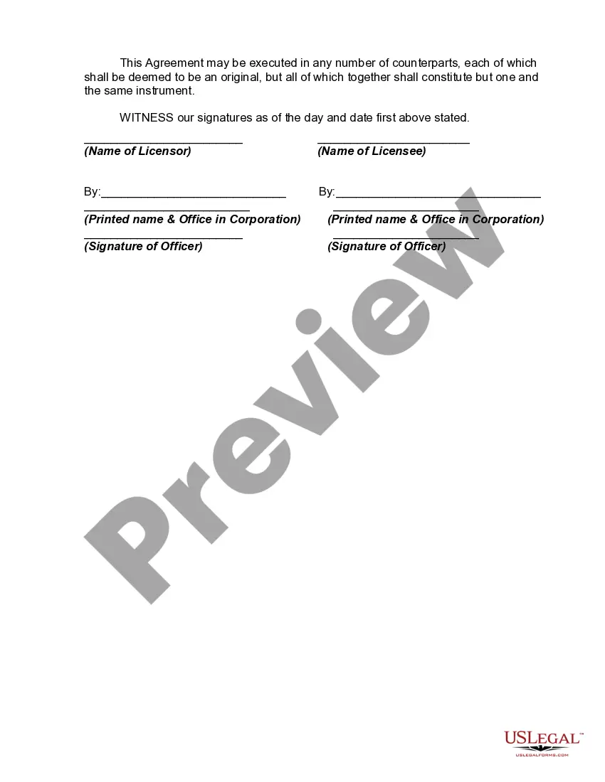 Preview International Licensing Agreement