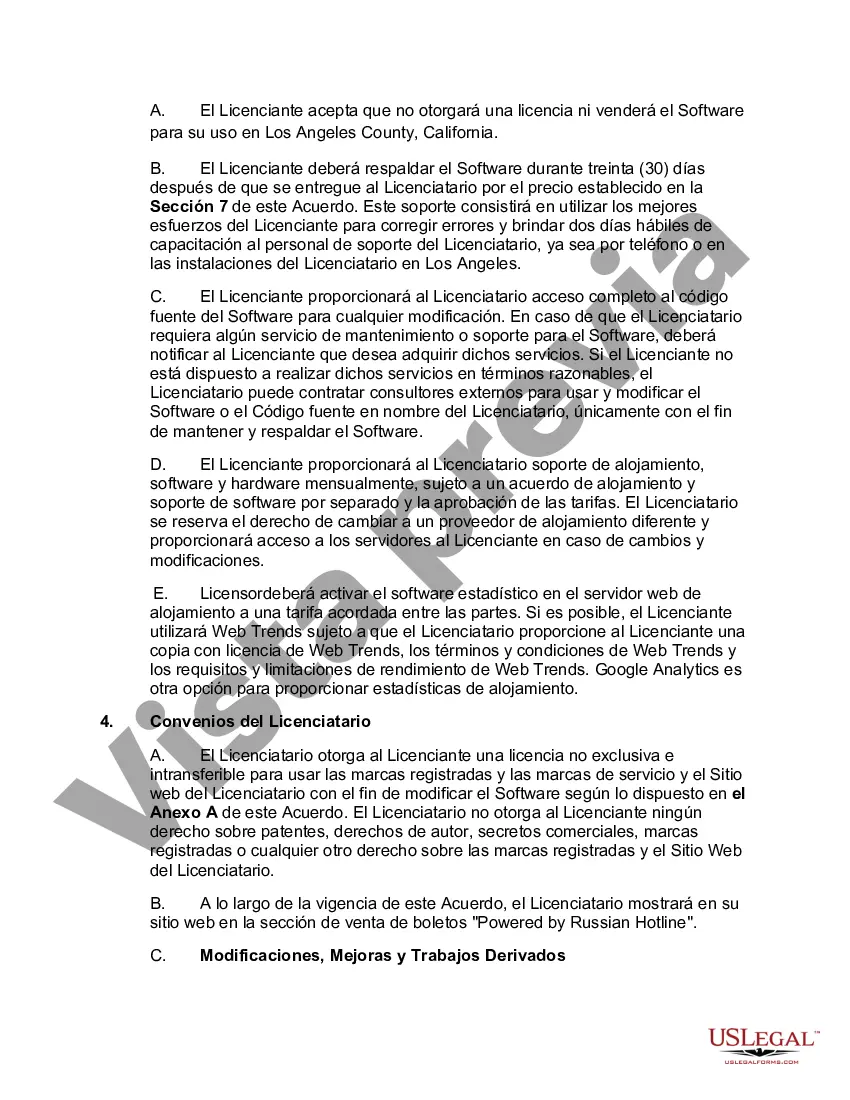 Preview Acuerdo de licencia de software para facilitar la venta de entradas en línea para espectáculos y eventos deportivos