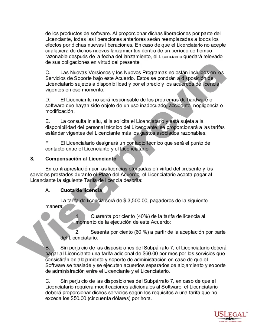 Preview Acuerdo de licencia de software para facilitar la venta de entradas en línea para espectáculos y eventos deportivos