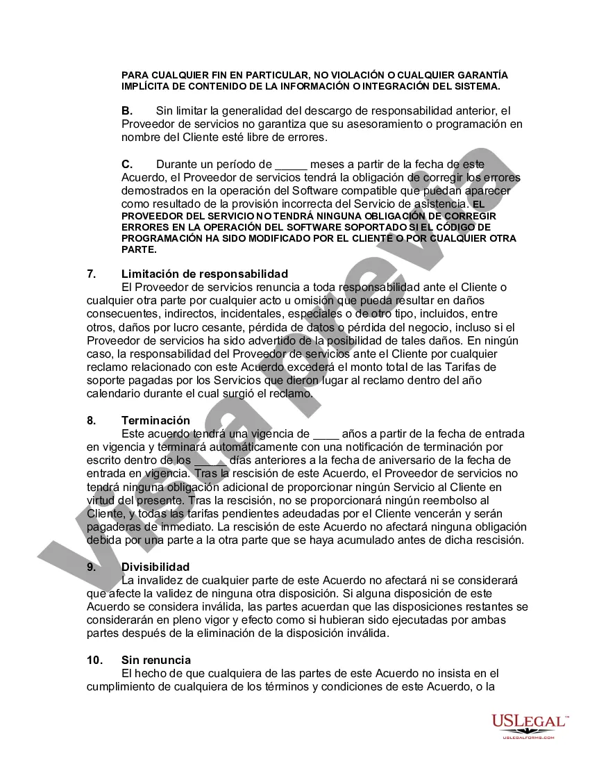 Preview Contrato de Asistencia y Consultoría de Soporte Técnico para Software Informático
