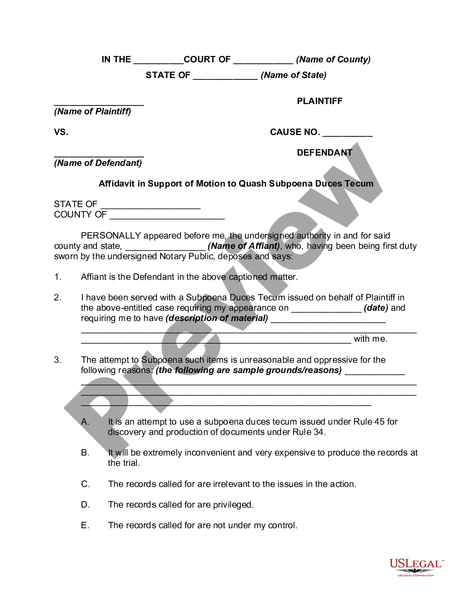 New York Trial Subpoena Form