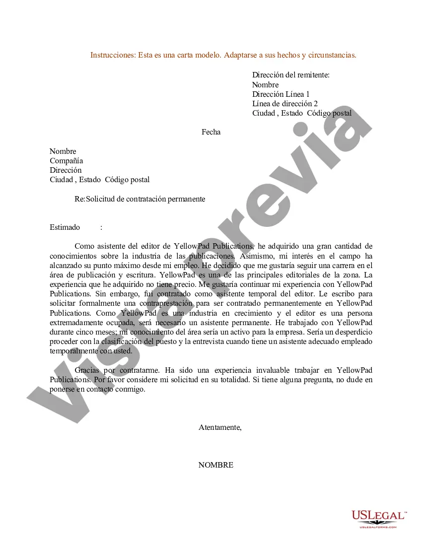 Preview Modelo de carta para solicitud de contratación permanente