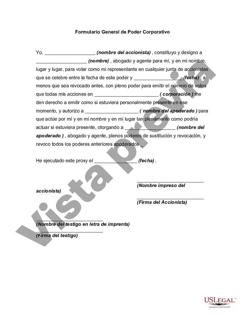 Preview Formulario General de Delegación de Voto Corporativo