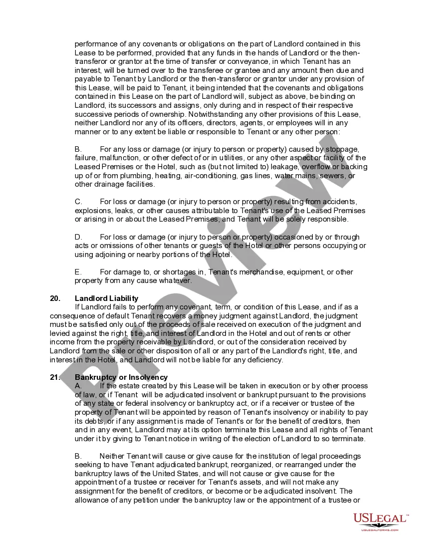 Get Lease of Store in Hotel Preview Lease of Store in Hotel