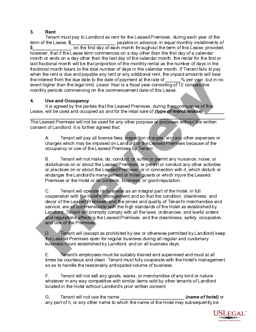 Get Lease of Store in Hotel Preview Lease of Store in Hotel