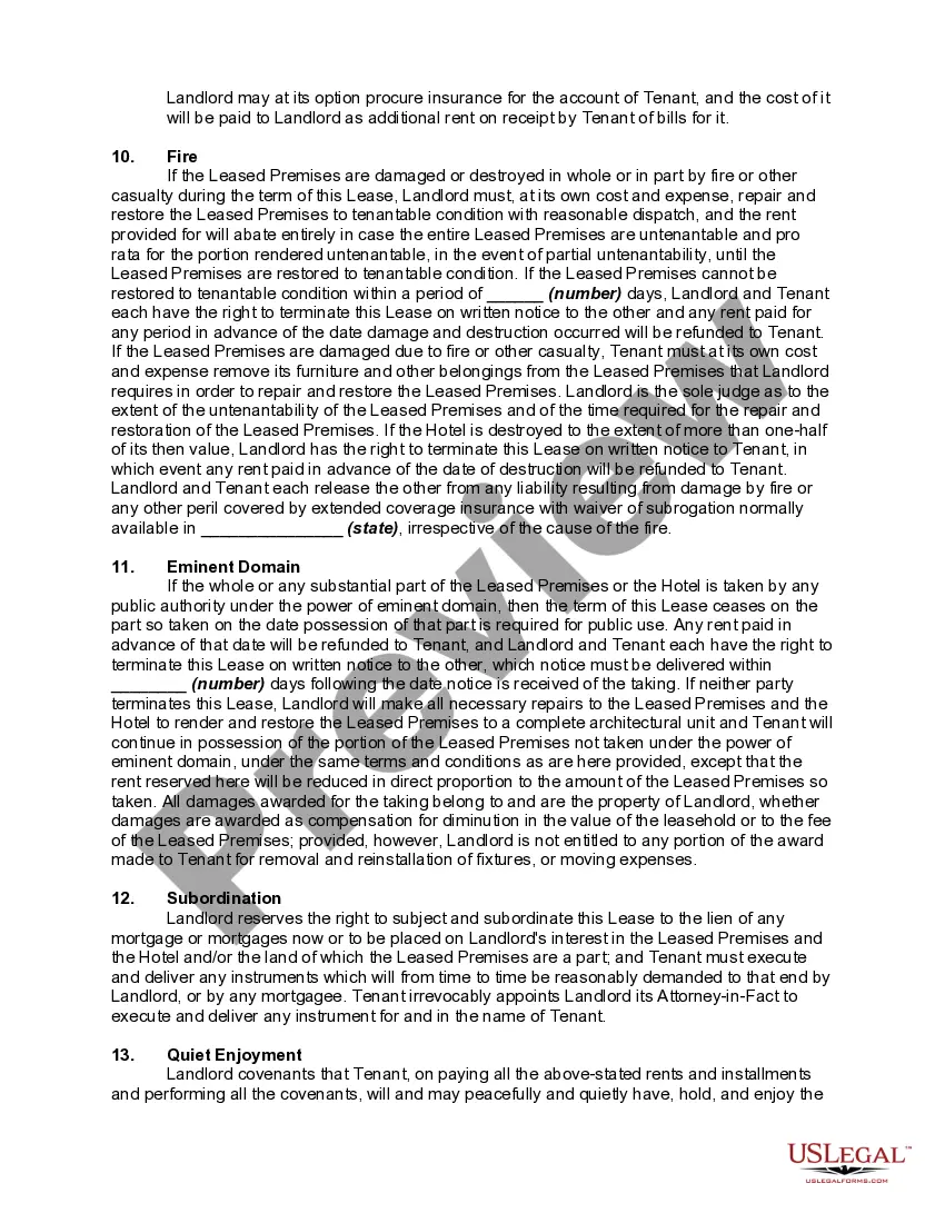 Get Lease of Store in Hotel Preview Lease of Store in Hotel