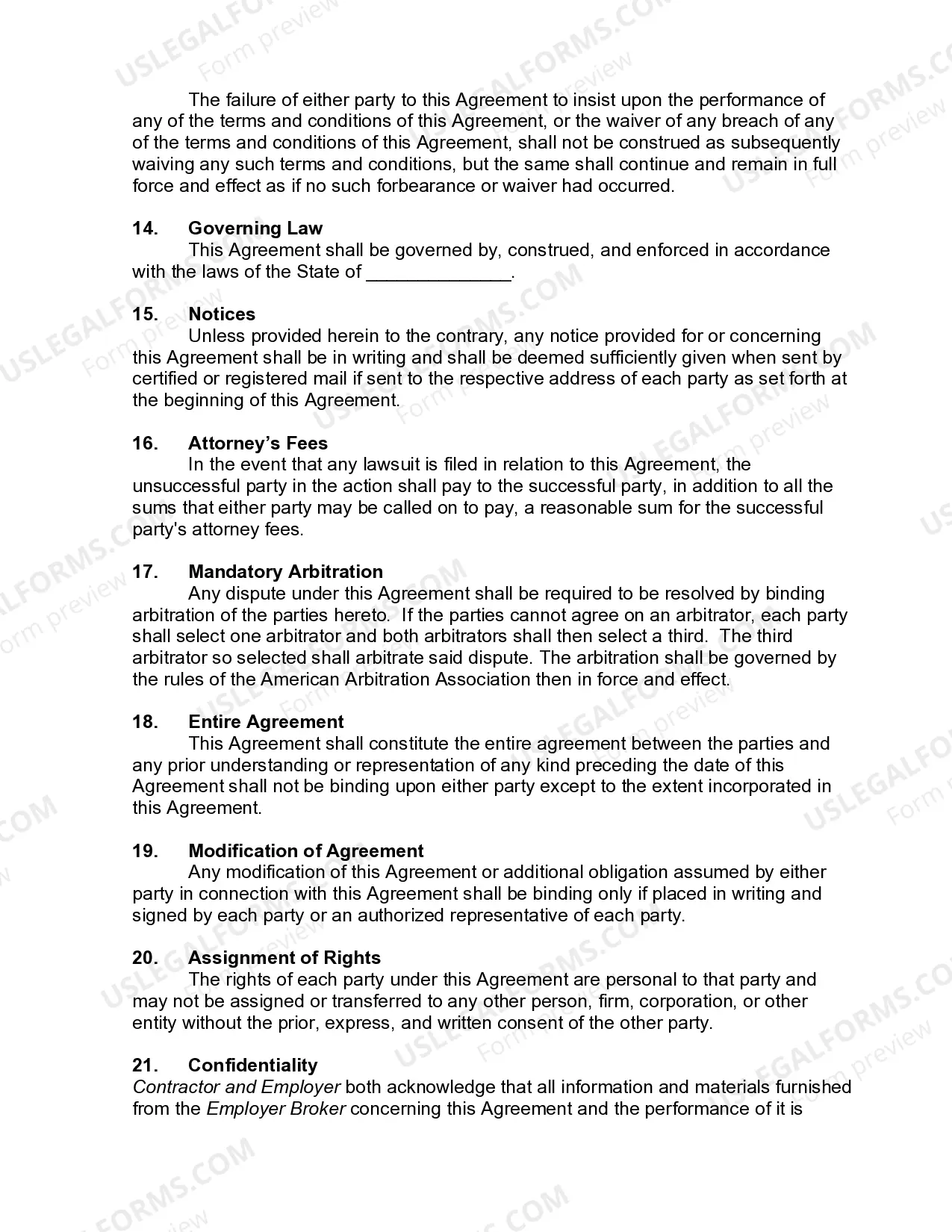 Preview Contract Between Advertiser and Advertising Agency with Detailed Description of Services to be Performed