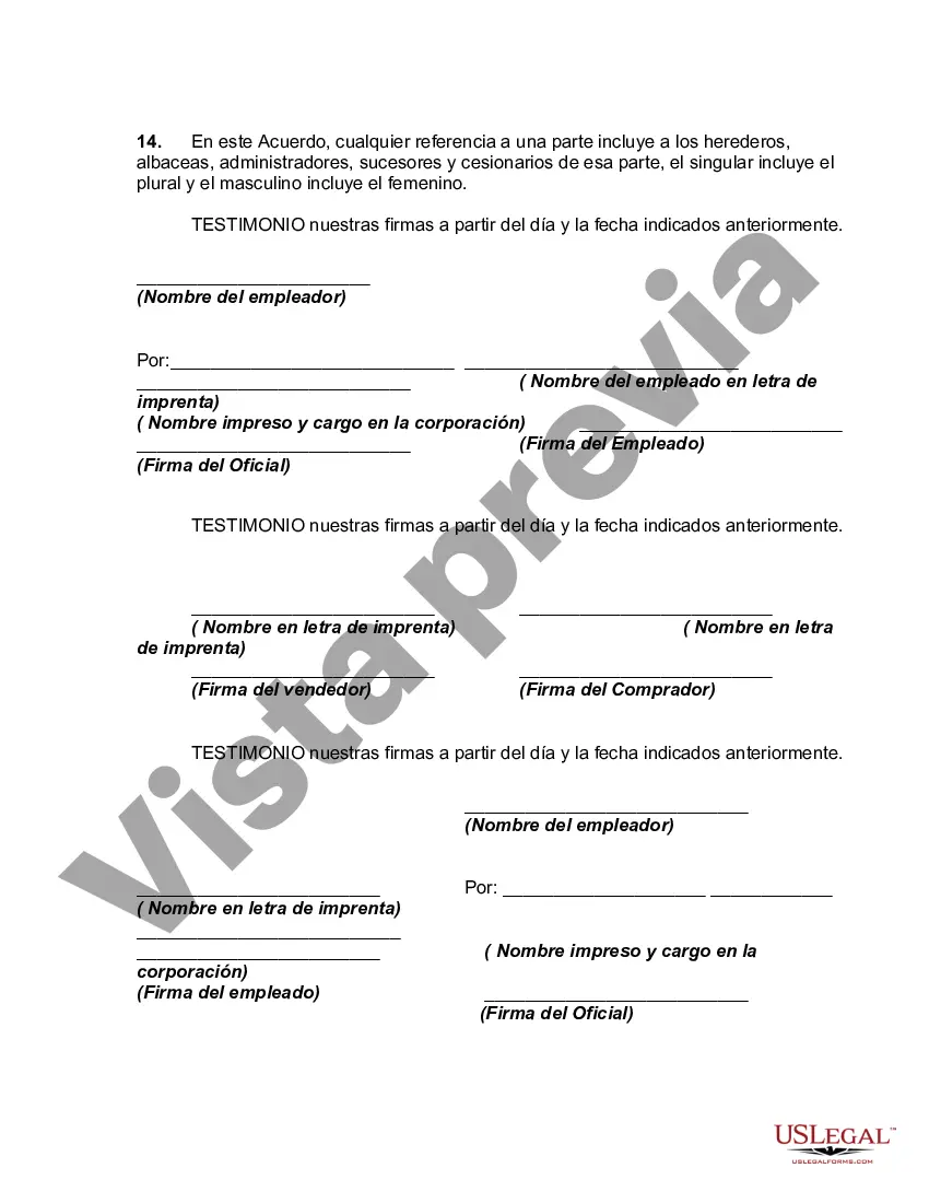 Preview Acuerdo independiente de confidencialidad y no competencia con el empleado