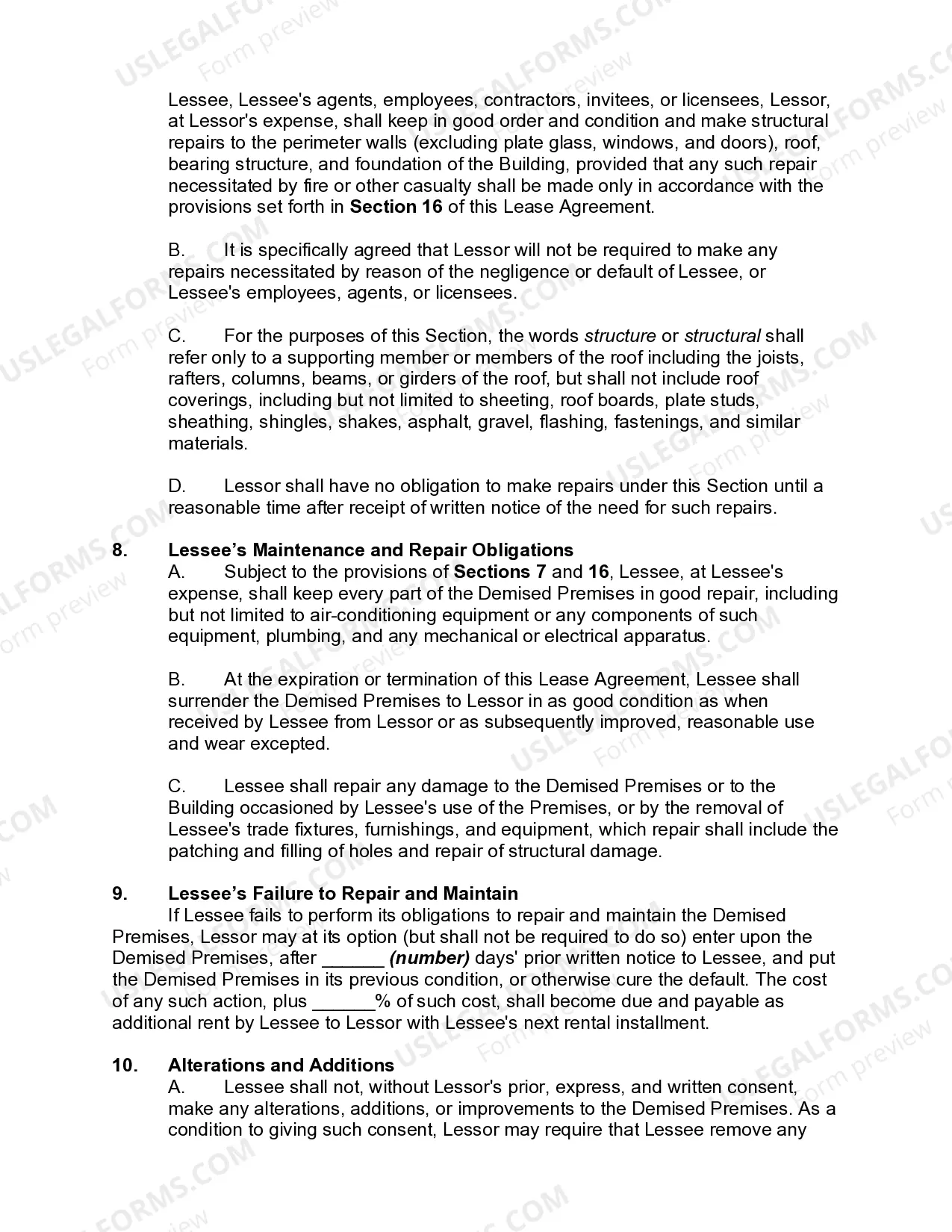 Preview Lease of Office, Warehouse, and Light Manufacturing Space