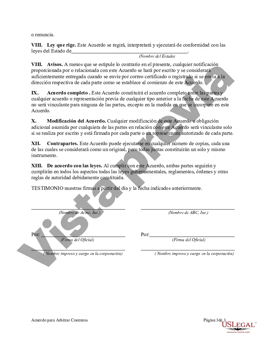 Preview Acuerdo para Arbitrar Contratos