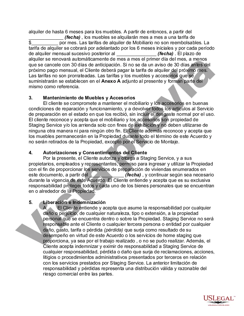 Preview Contrato de Servicio de Home Staging Parcial - Alquiler de Decoración y Complementos