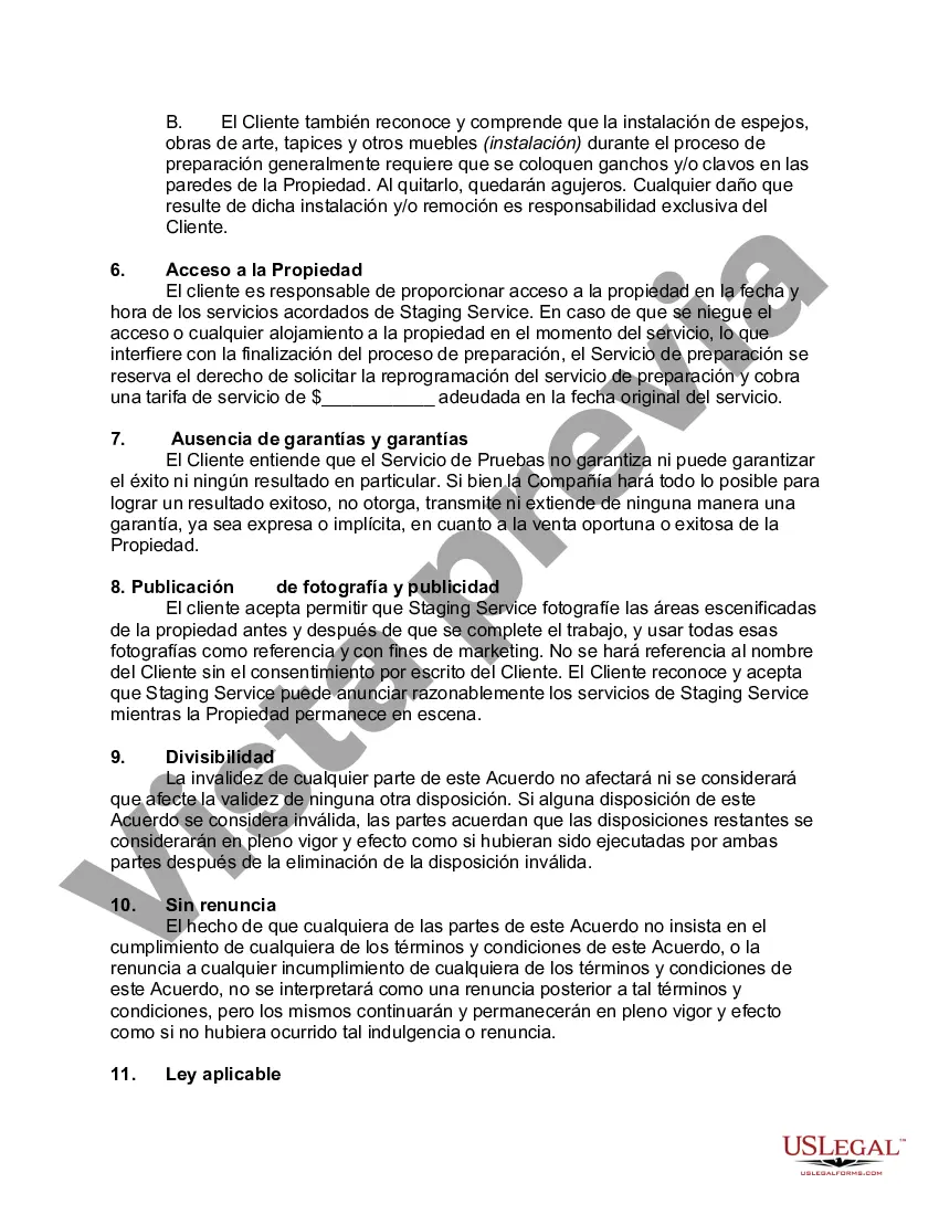 Preview Contrato de Servicio de Home Staging Parcial - Alquiler de Decoración y Complementos