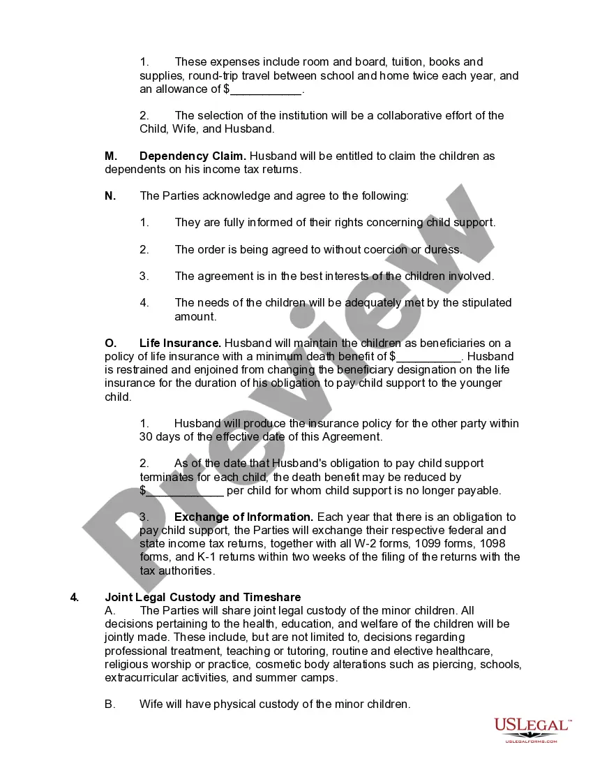 Get Marital Settlement Agreement Dealing with Domiciliary Custody and Moving Away Preview Marital Settlement Agreement Dealing with Domiciliary Custody and Moving Away