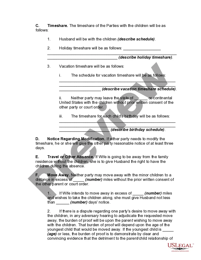 Get Marital Settlement Agreement Dealing with Domiciliary Custody and Moving Away Preview Marital Settlement Agreement Dealing with Domiciliary Custody and Moving Away