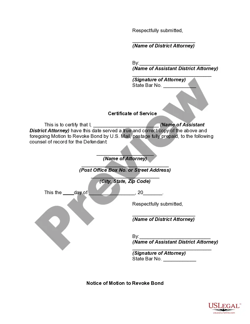 Get Motion to Revoke Bond When Charged with First Degree Felony Preview Motion to Revoke Bond When Charged with First Degree Felony