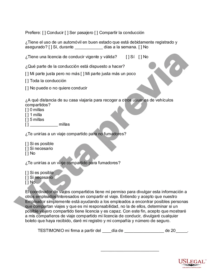 Preview Solicitud y acuerdo de viaje compartido: viaje compartido