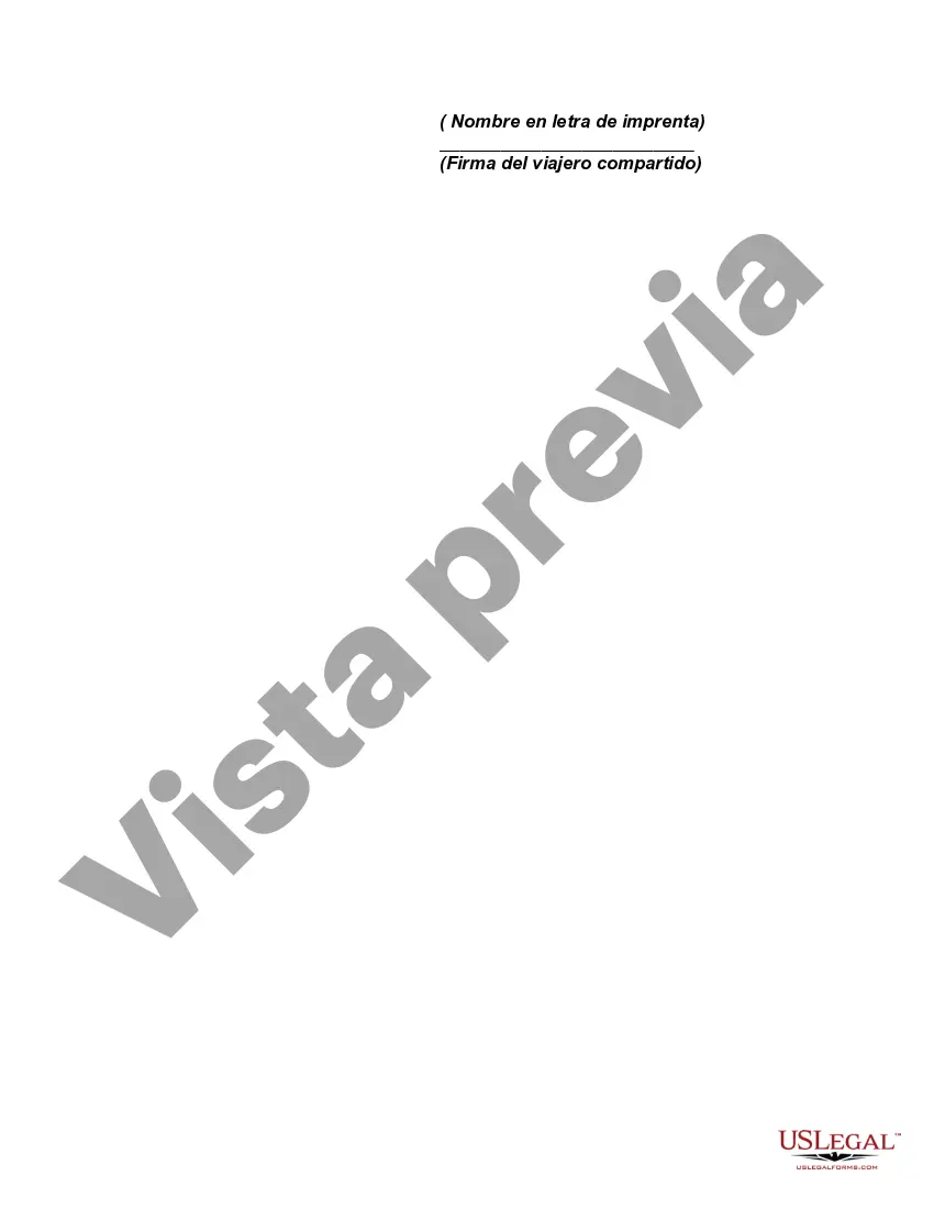 Preview Solicitud y acuerdo de viaje compartido: viaje compartido