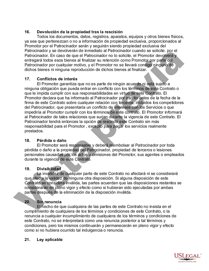 Preview Acuerdo de Mercadeo y Promoción