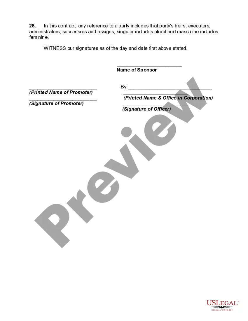 Get Marketing and Promotion Agreement Preview Marketing and Promotion Agreement