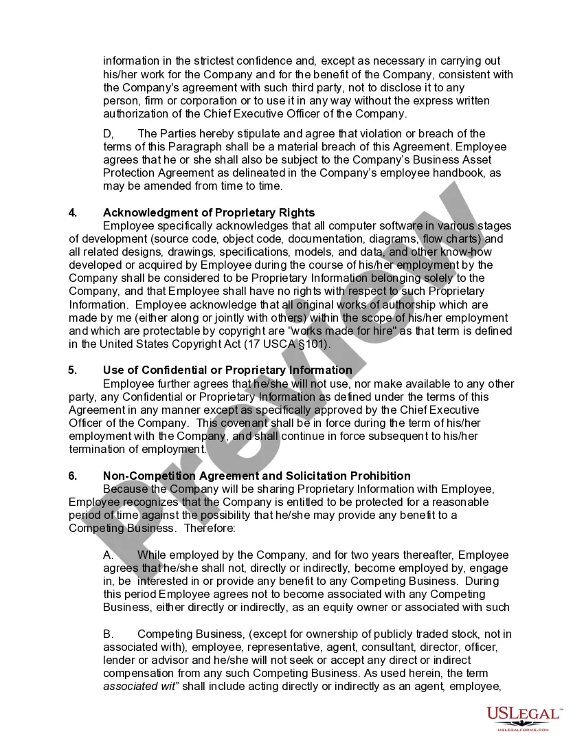 Get The Employee Proprietary Rights Acknowledgment Preview The Employee Proprietary Rights Acknowledgment