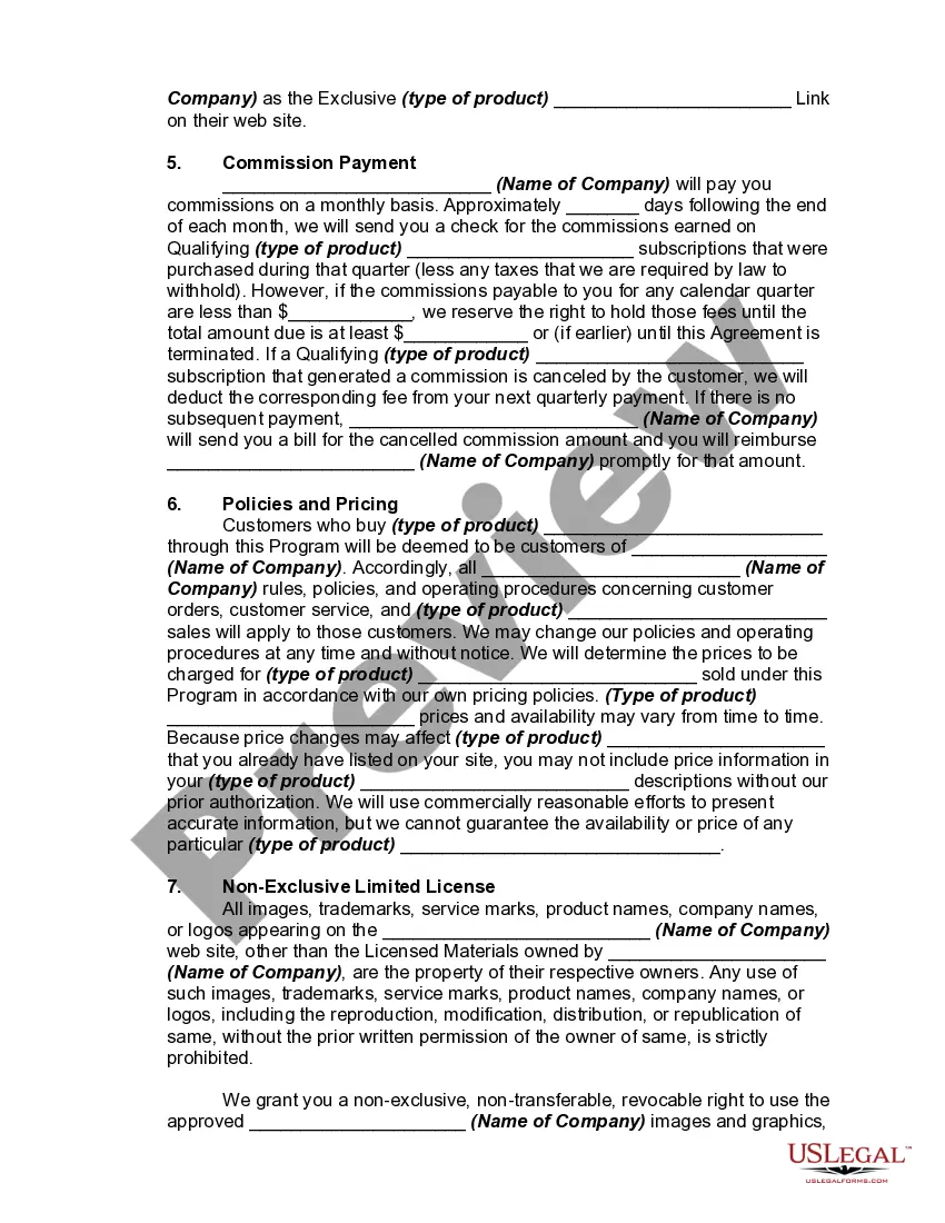Get Affiliate Program Operating Agreement Preview Affiliate Program Operating Agreement