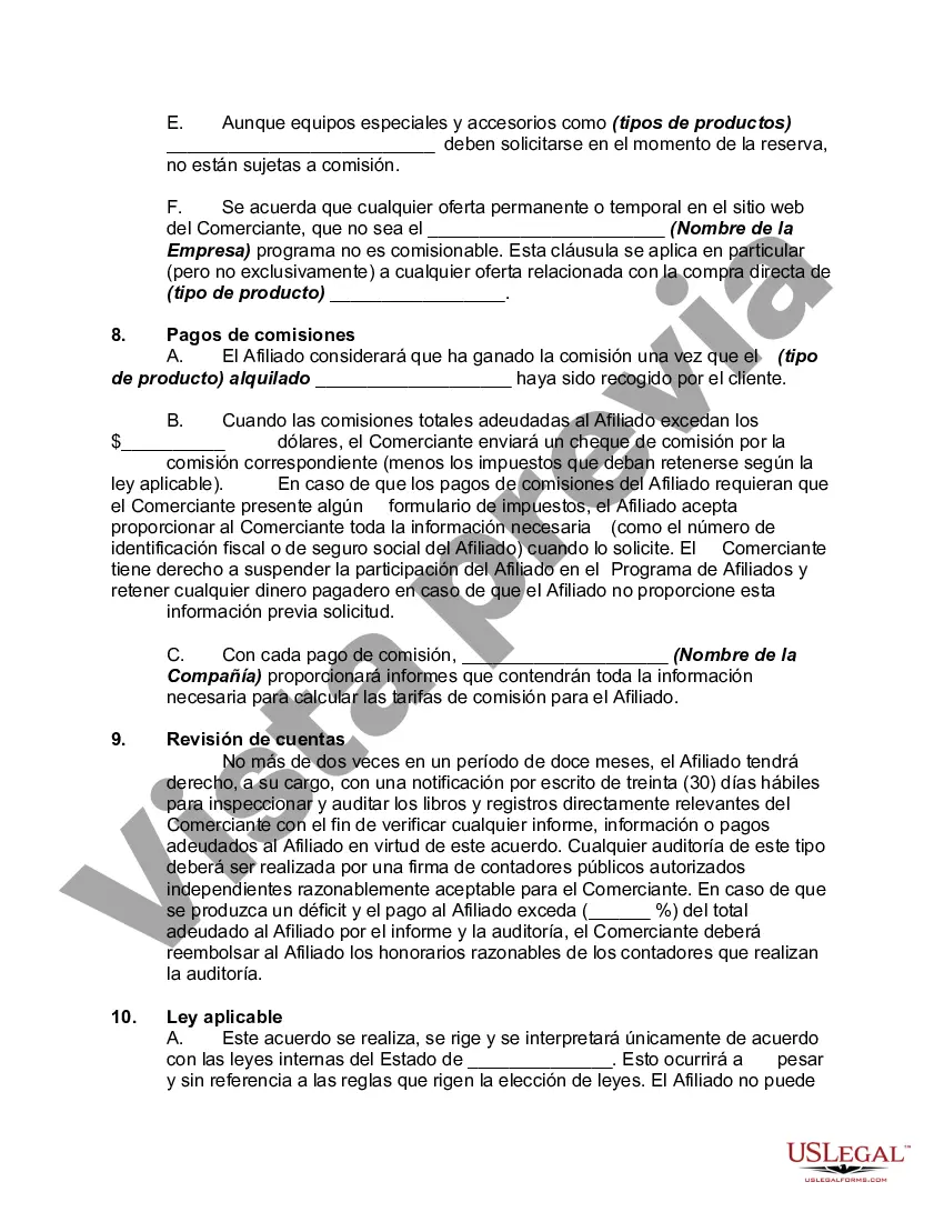 Preview Acuerdo del programa de afiliados